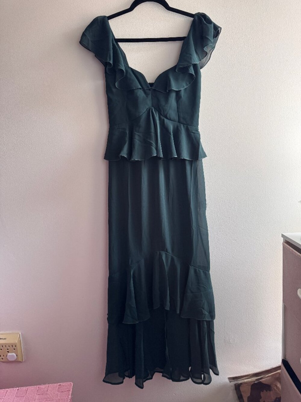 NWT Show Me Your Mumu Ruffled Emerald Dress
